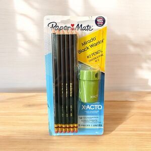 Paper Mate Mirado Black Warrior HB #2 Woodcase Pencils + X-Acto Pencil Sharpener